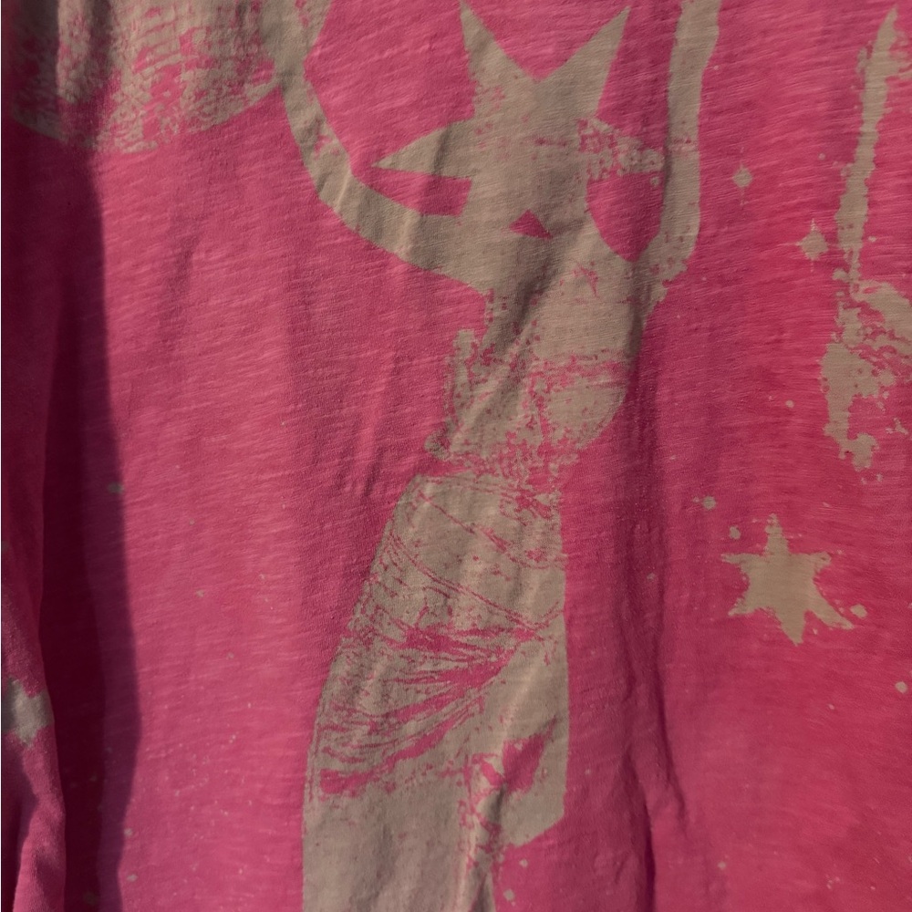 Magnolia Pearl Pink distressed tee. - Picture 3 of 5